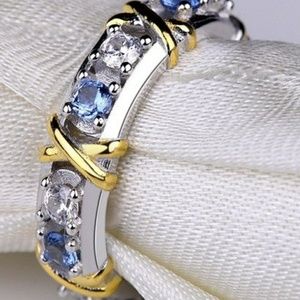 Blue Women Diamonique Ring